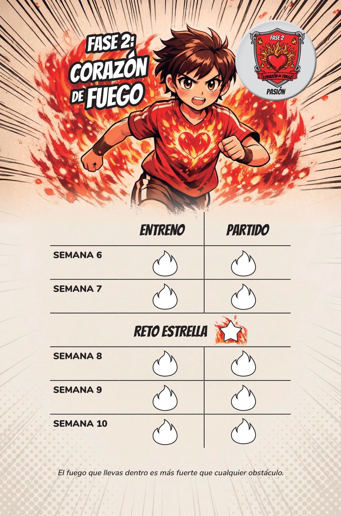 La fase abre — page from Mi Diario de Entrenamiento de Fútbol