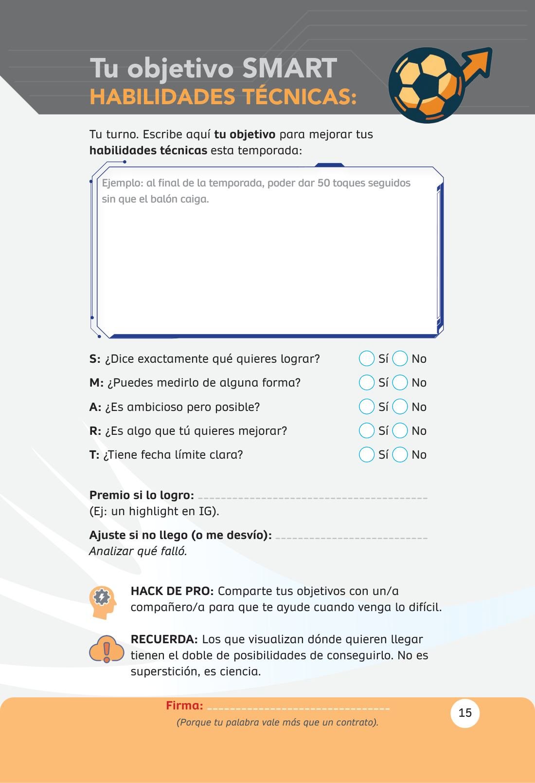 Y firmados, porque su palabra vale más que un contrato — sample page from Domina tu juego